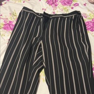 Tahari Black Vertical-Stripe Dress Pants